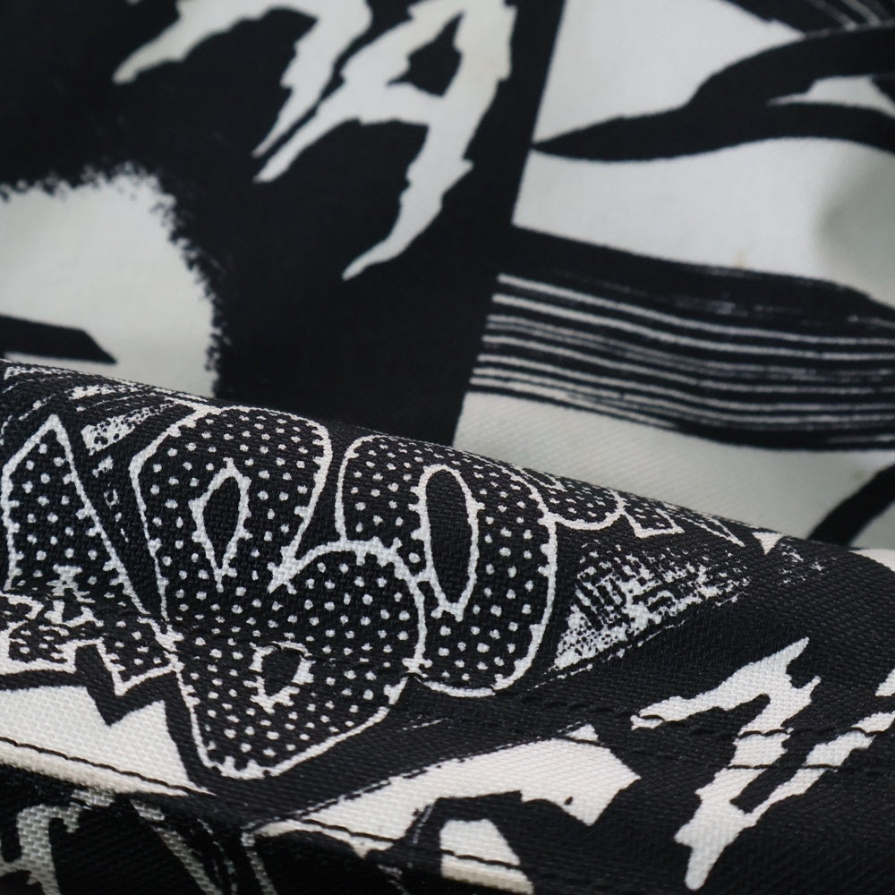 CELINE(セリーヌ) ×Christian Marclay 2020 Zzhaa Zow 188382BKG.38AW クリスチャン マークレー バックパック ナイロン総柄リュックサック ブラック/ホワイト