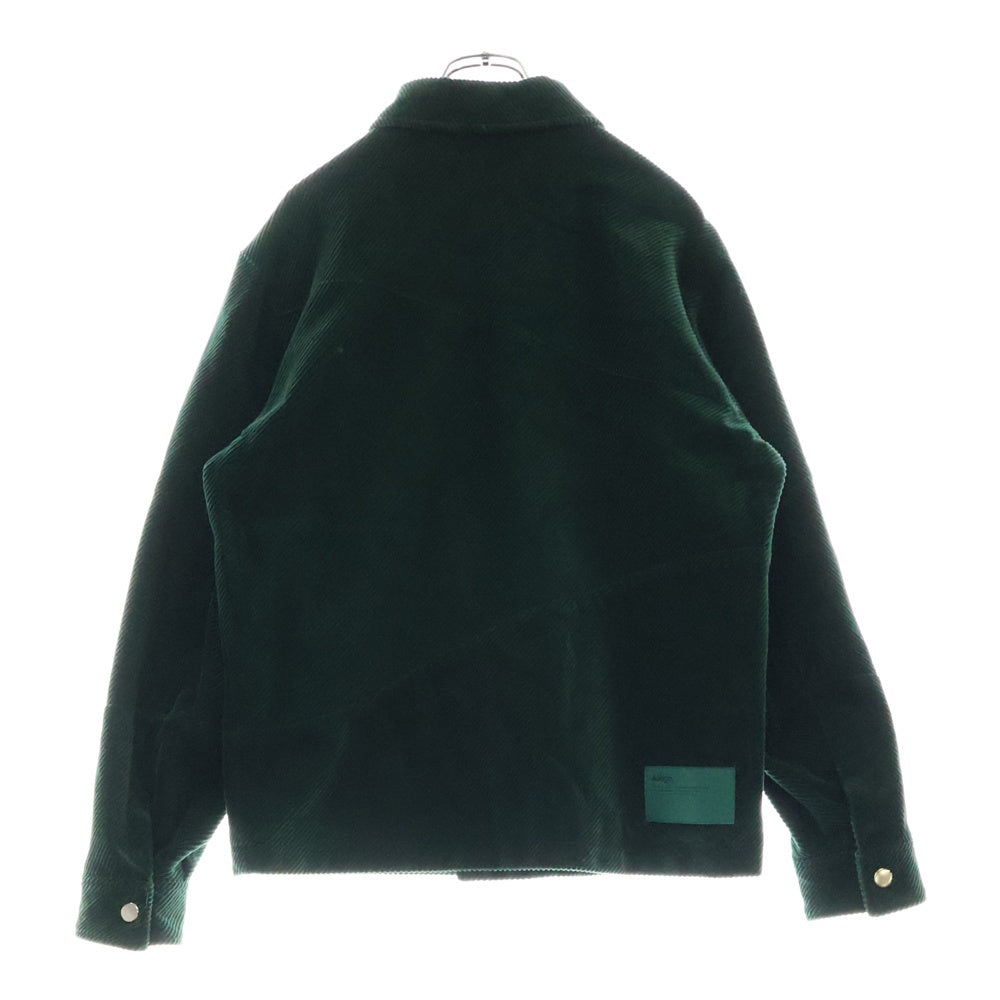 Allege.(アレッジ) Corduroy Short Blouson AH19W-BL08 コーデュロイ ジップアップ ブルゾンジャケット グリーン