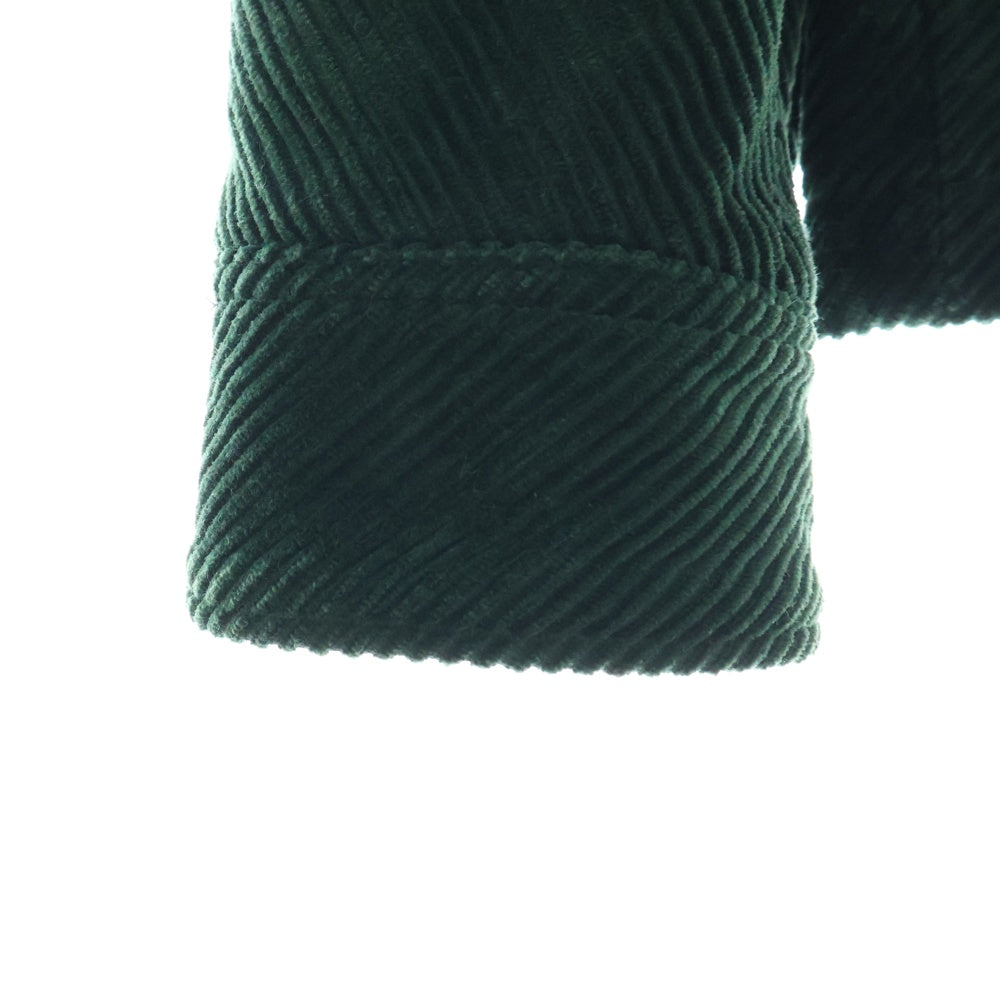 Allege.(アレッジ) Corduroy Short Blouson AH19W-BL08 コーデュロイ ジップアップ ブルゾンジャケット グリーン