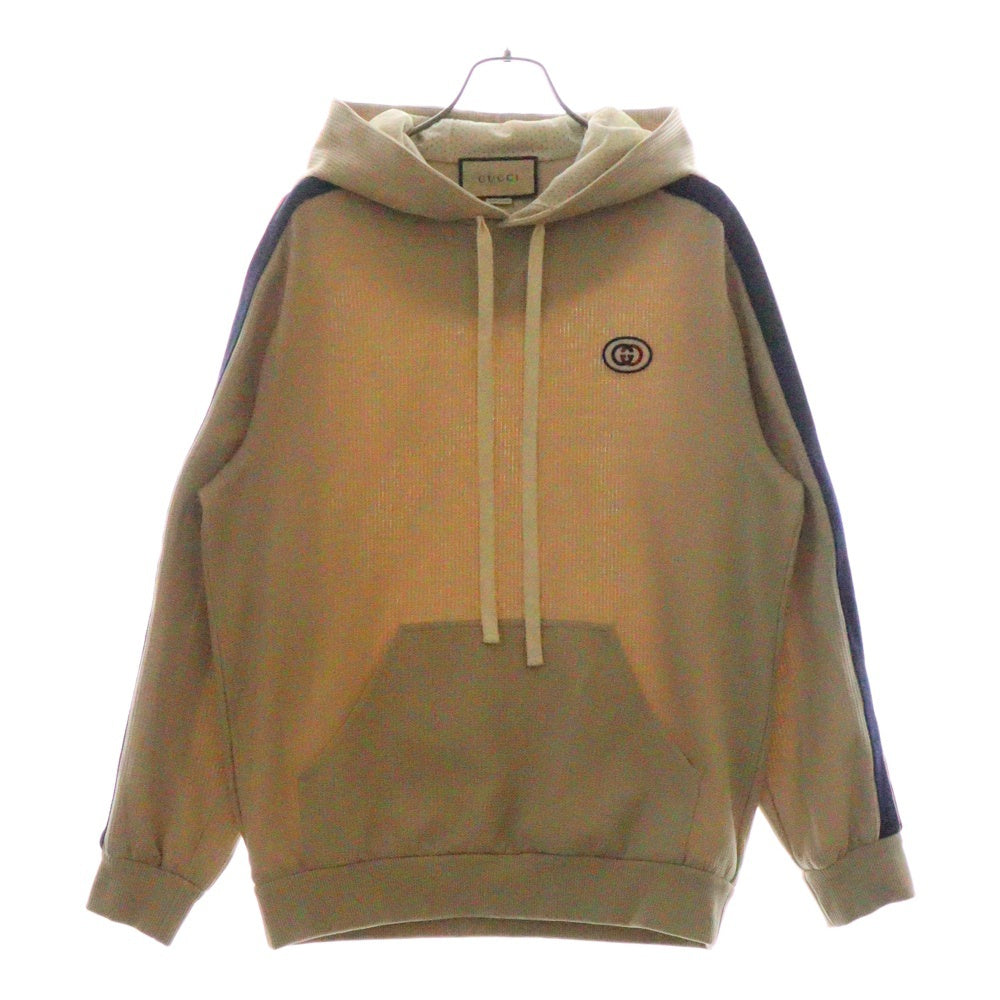 GUCCI(グッチ) Jersey Hooded Sweatshirt 733972 XJFFB ジャージー フーデッド プルオーバーパーカースウェットシャツ ベージュ