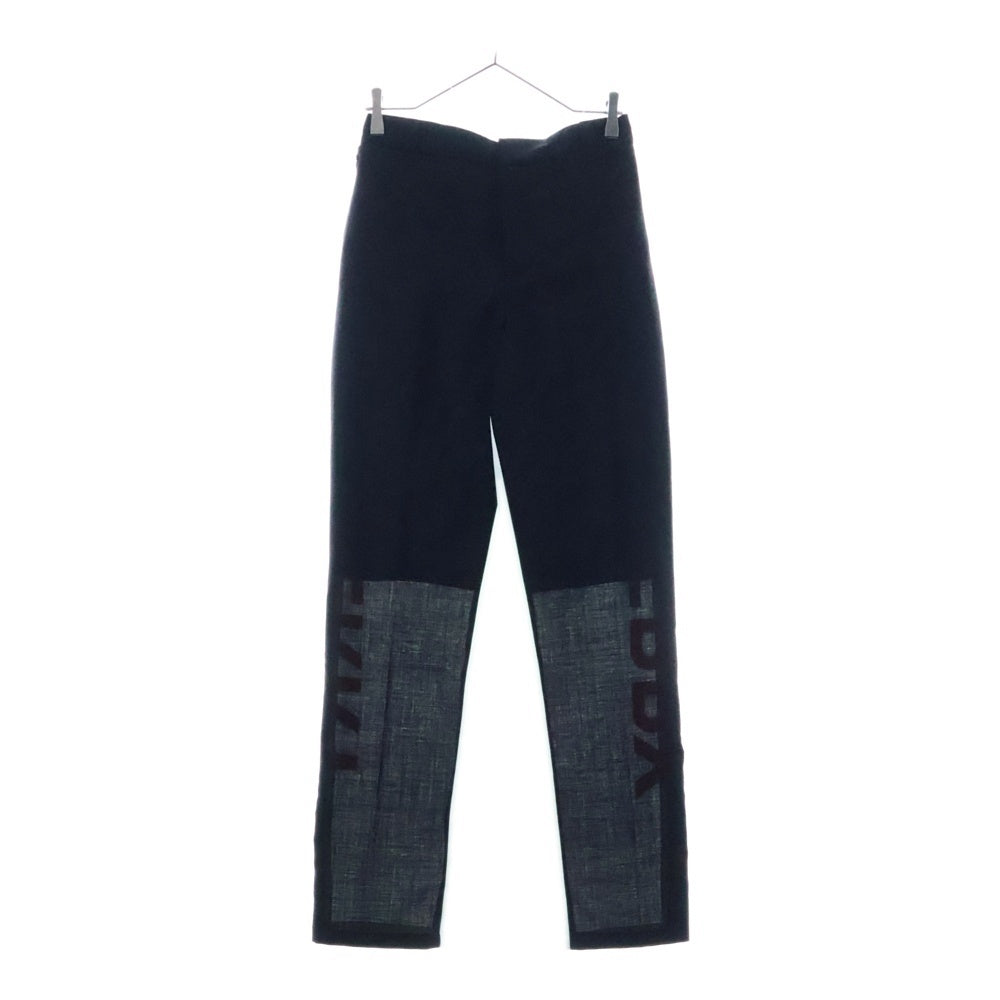 BURBERRY(バーバリー) Logo Print Two Tone Wool Mohair Trousers ロゴプリント ツートン ウールモヘア トラックパンツ ブラック/ホワイト 4559027
