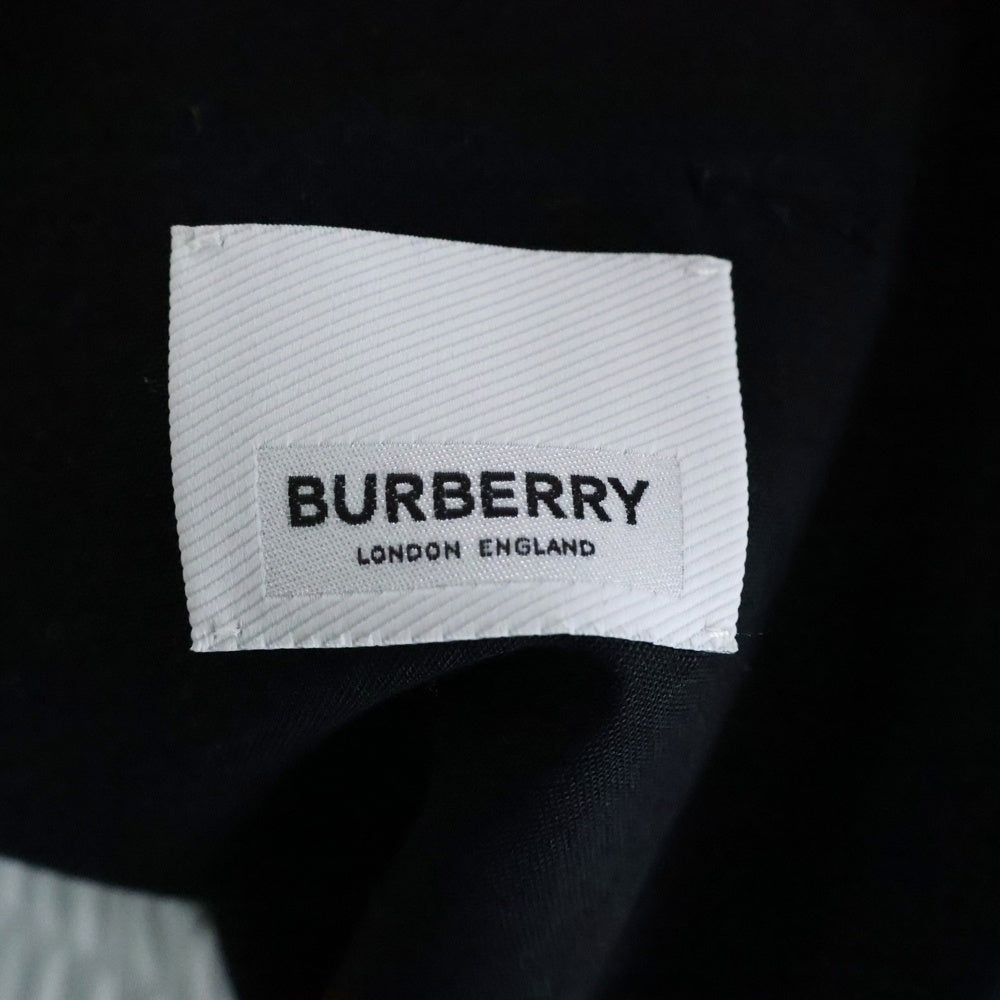 BURBERRY(バーバリー) Logo Print Two Tone Wool Mohair Trousers ロゴプリント ツートン ウールモヘア トラックパンツ ブラック/ホワイト 4559027