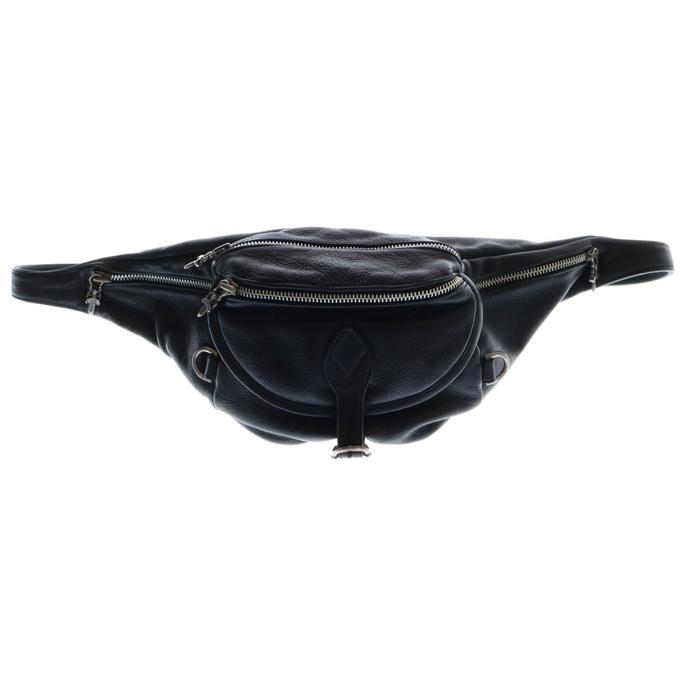 CHROME HEARTS(クロムハーツ) #1 SNAT PACK スナットパック ダガージップ ガンスリンガーベルト レザーウエストバッグ ブラック BCA378