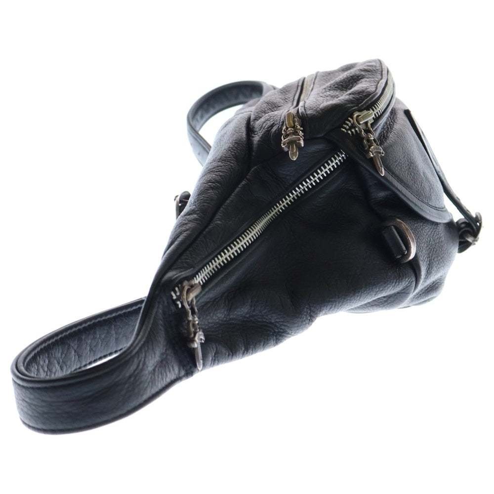 CHROME HEARTS(クロムハーツ) #1 SNAT PACK スナットパック ダガージップ ガンスリンガーベルト レザーウエストバッグ ブラック BCA378