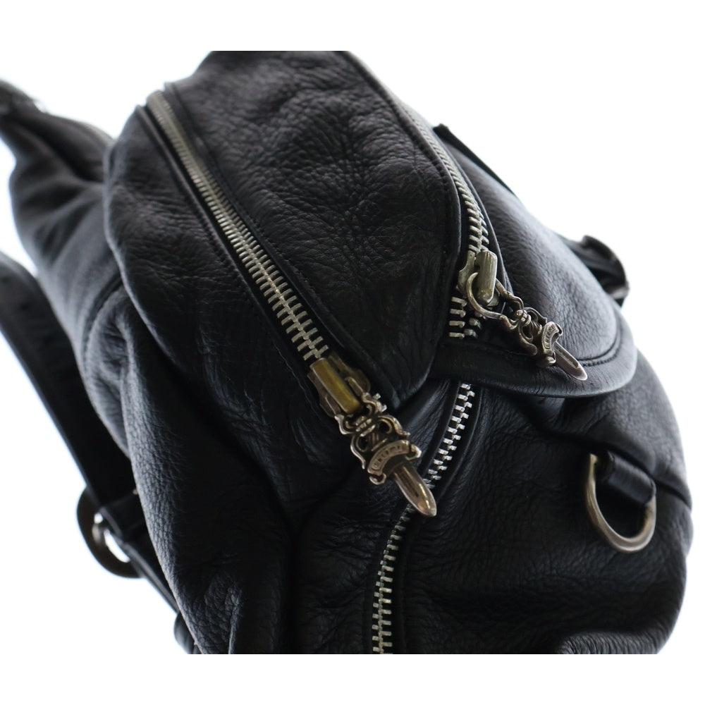 CHROME HEARTS(クロムハーツ) #1 SNAT PACK スナットパック ダガージップ ガンスリンガーベルト レザーウエストバッグ ブラック BCA378