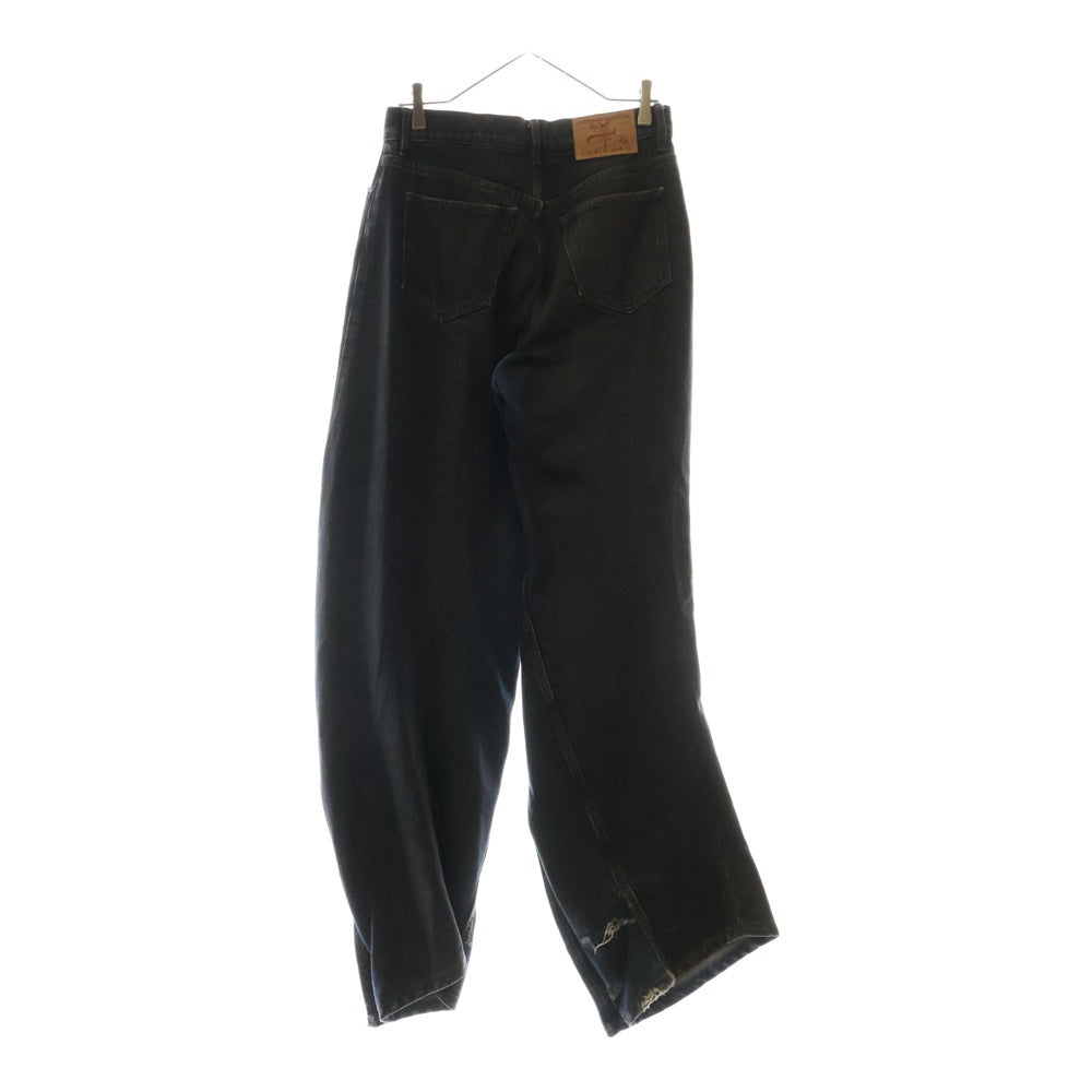 Y/PROJECT(ワイプロジェクト) EVERGREEN BANANA JEANS コーティング加工 バナナジーンズ デニムパンツ ブラック