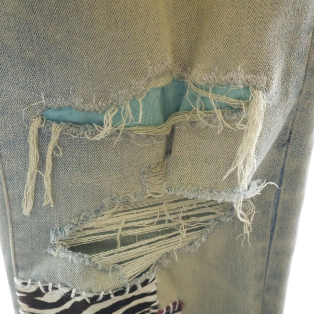 AMIRI(アミリ) 19SS Art Patch Skinny Jeans アートパッチワークスキニーデニムパンツ インディゴ MBAPJ-S19