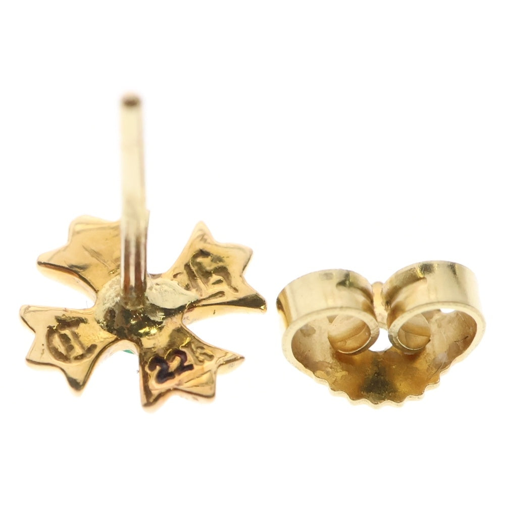 CHROME HEARTS(クロムハーツ) 22K No2 CH PLS EMRLD CHプラス 1エメラルド ピアス ゴールド/グリーン