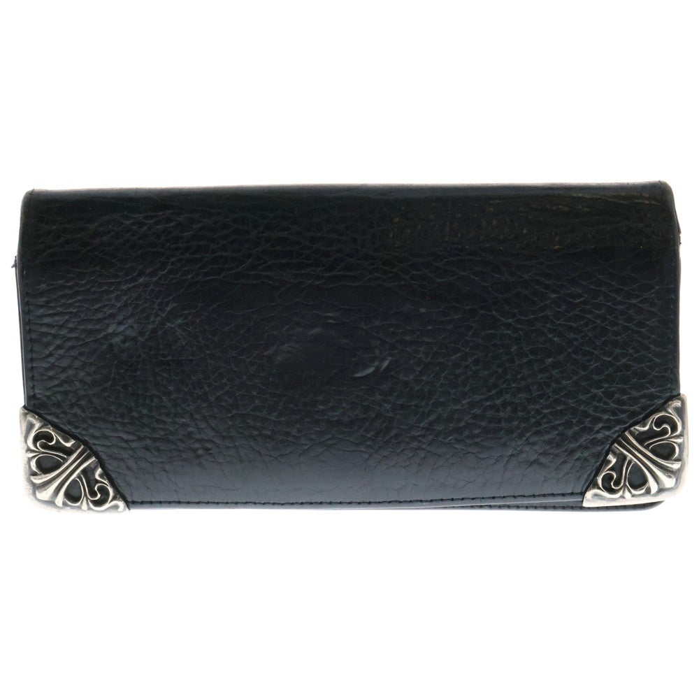 CHROME HEARTS(クロムハーツ) LNG SNGL FLD TIPS シングルフォールド レザーウォレット 財布 ブラック BCA380