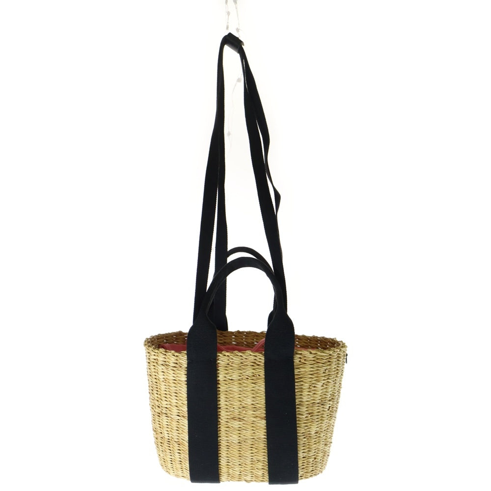 MUUN(ムーニュ) 2WAY インナー付き カゴ ハンドショルダーバッグ ベージュ レディース