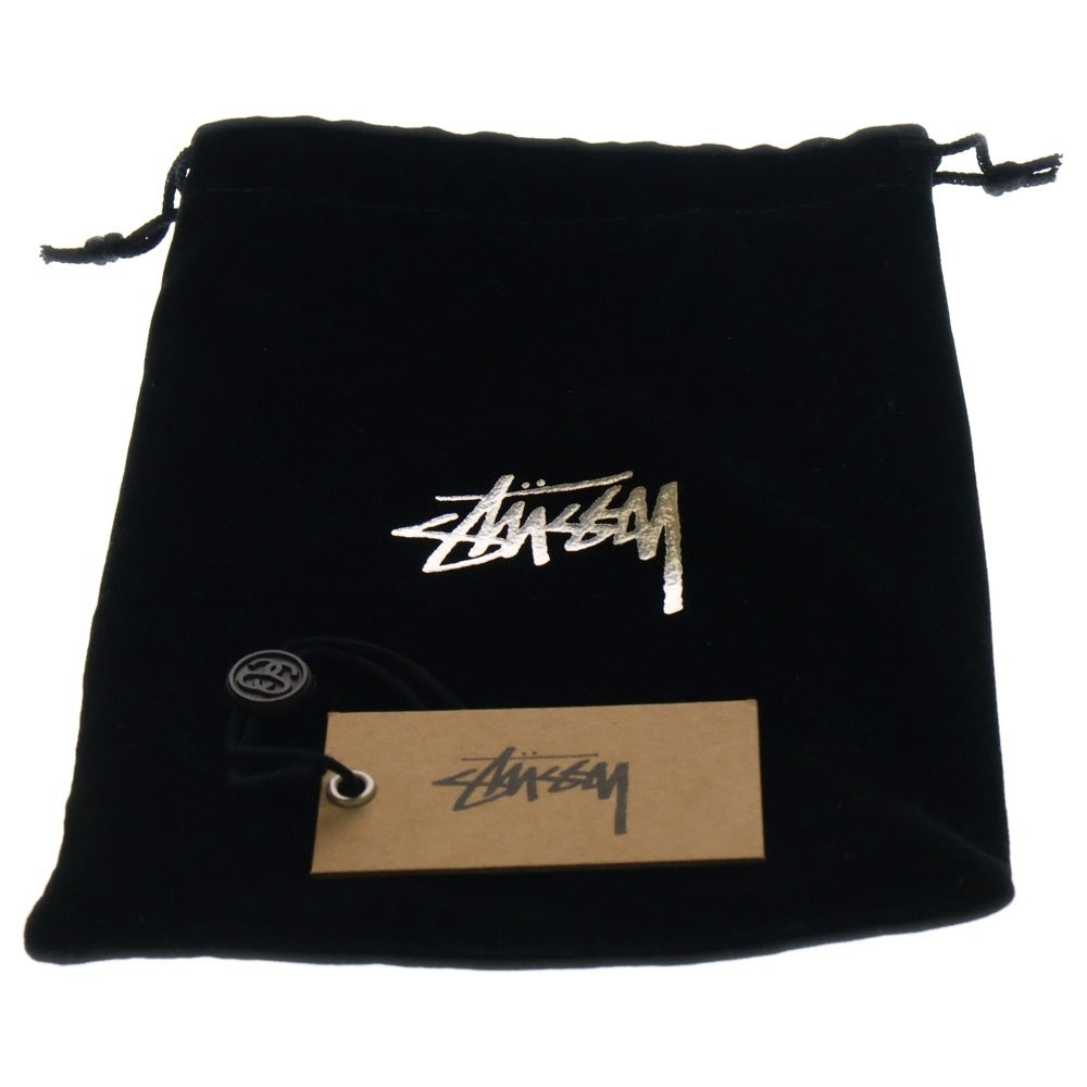 STUSSY(ステューシー) STUD LETTER BELT フラットスタッズ レザーベルト ブラウン