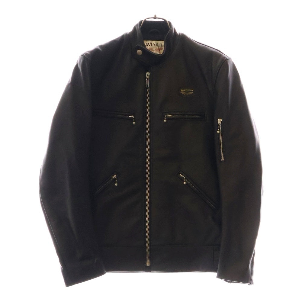 Lewis Leathers(ルイスレザー) ×HYSTERIC GLAMOUR SUPER SPORTSMAN ヒステリックグラマー スーパースポーツマン シングルジップアップジャケット ブラック 0294LB02