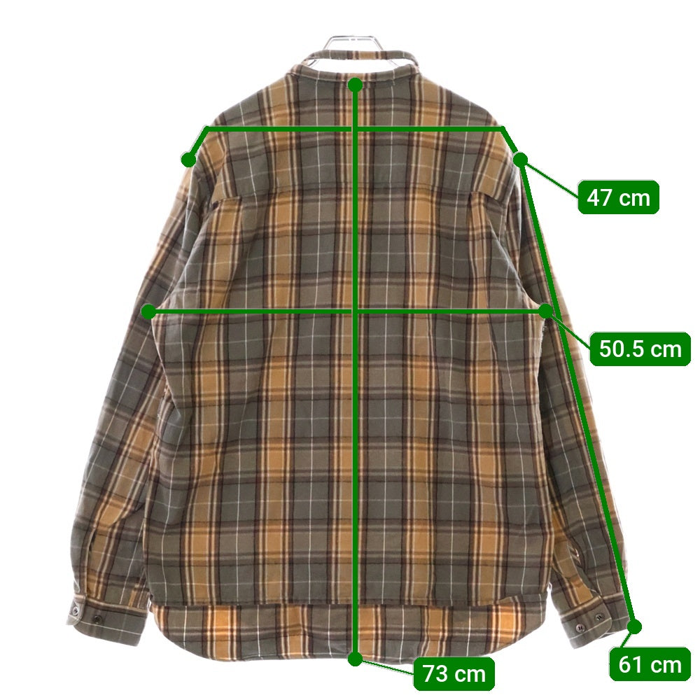 UNDERCOVER(アンダーカバー) 22AW ネルCK襟スラッシュ長袖シャツ ブラウン UC2B9404