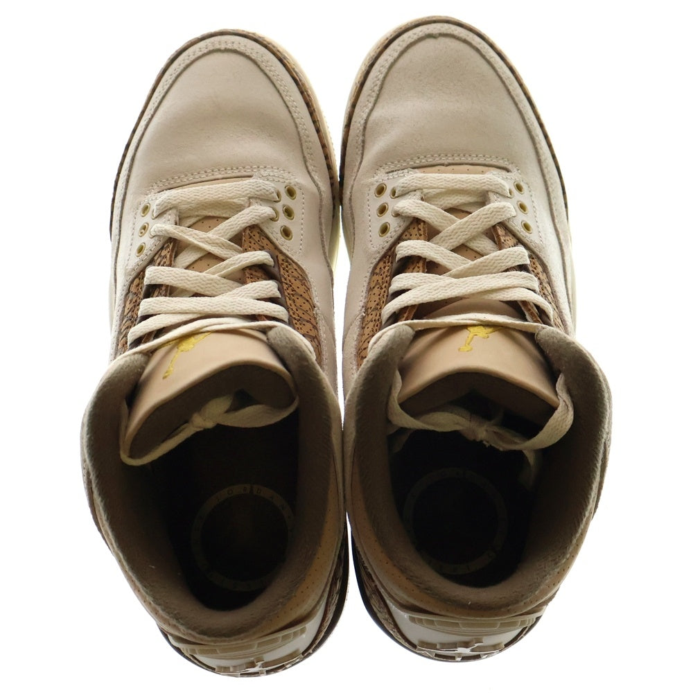 NIKE(ナイキ) AIR JORDAN 3 RETRO OREWOOD BROWN エアジョーダン オールウッドブラウン ハイカットスニーカー ベージュ US8/26cm CT8532-102