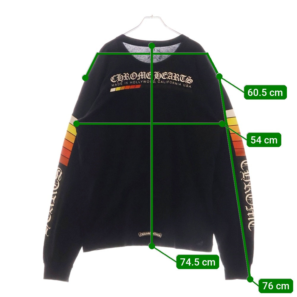 CHROME HEARTS(クロムハーツ) Neon Bar Logo L/S Tee ネオンバーロゴ クルーネック長袖Tシャツ カットソー ブラック