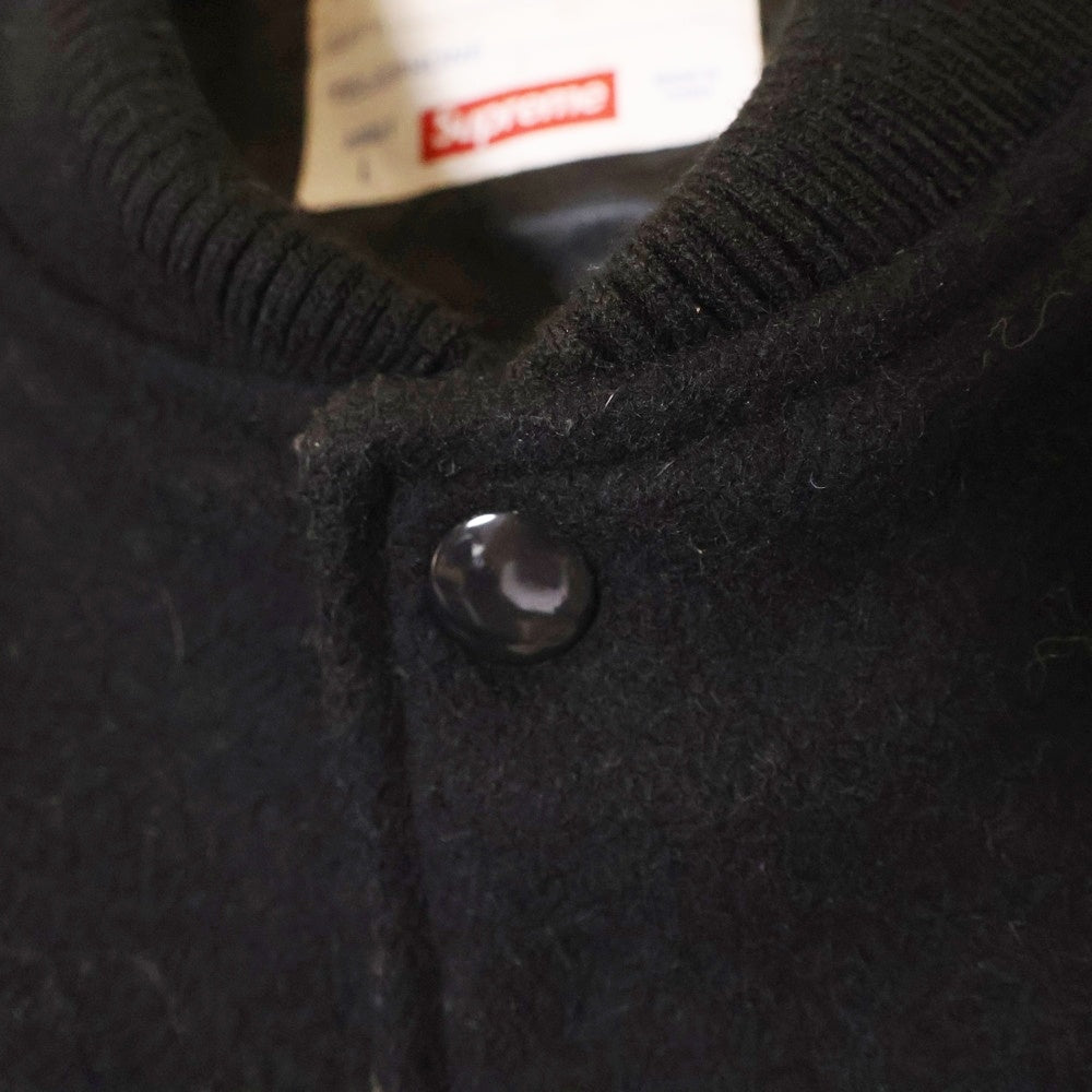 SUPREME(シュプリーム) 24SS Big Logo Chenille Varsity Jacket ビッグロゴシェニール バーシティジャケット スタジャン ブラック
