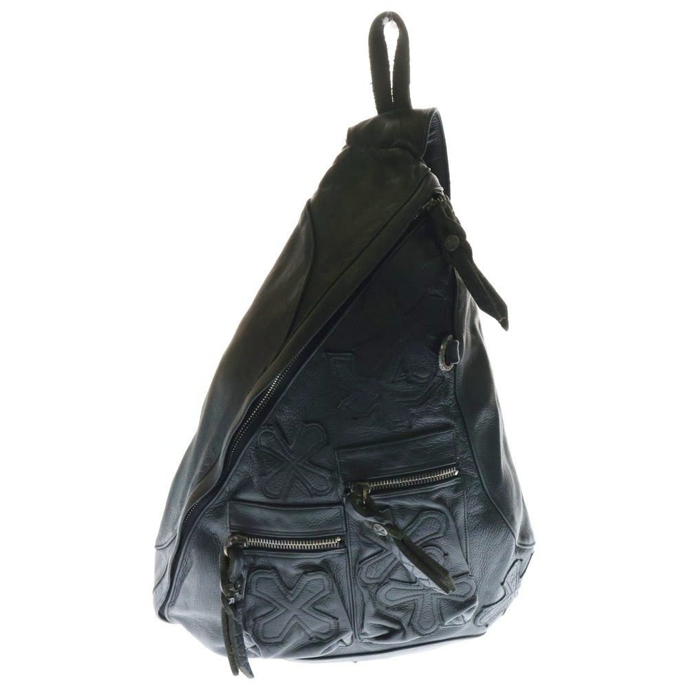 Soffer Ari(ソファアリ) BACK PACK BAG 2ZIP パッチ付き レザーバックパック ブラック