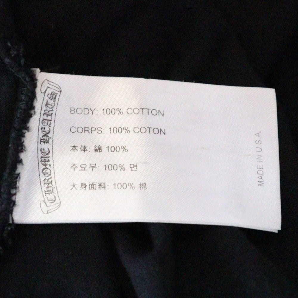 CHROME HEARTS(クロムハーツ) CH T-SHRT フロントホースシュー 英字バックプリント 半袖Tシャツ カットソー ブラック /イエロー