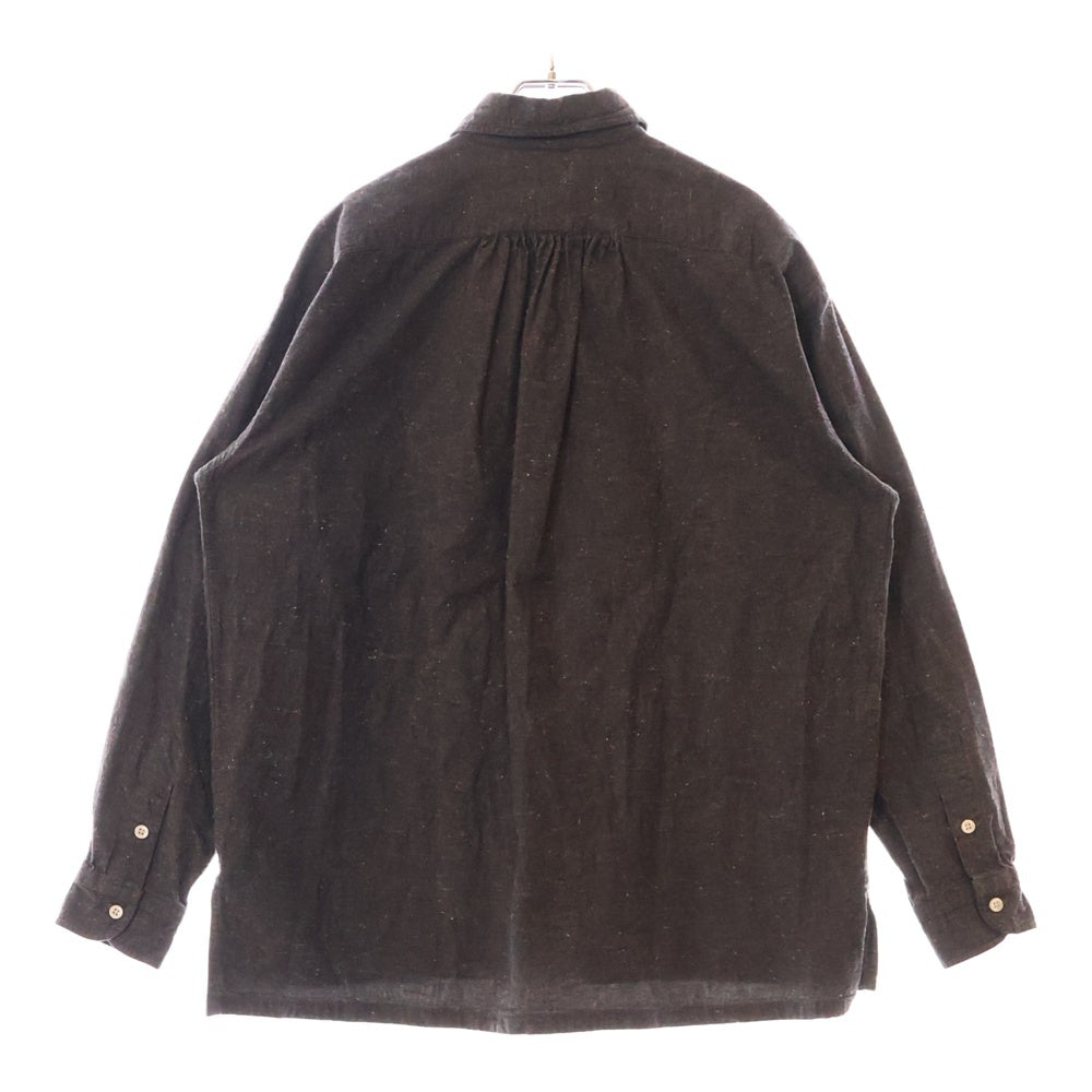 Porter Classic(ポータークラシック) WIDE POCKET CHAMBRAY CHAIN SHIRT ワイドポケット シャンブレー長袖シャツ ブラック