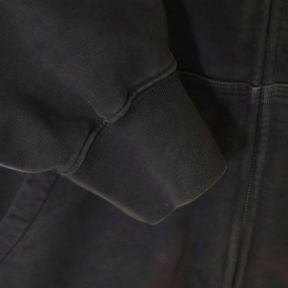 Maison Margiela 0(メゾンマルジェラ) 24AW SWEAT JACKET オーバーサイズ エンブロイダーロゴ ジップアップ スウェット パーカー ブラック S50HG0046 S25520