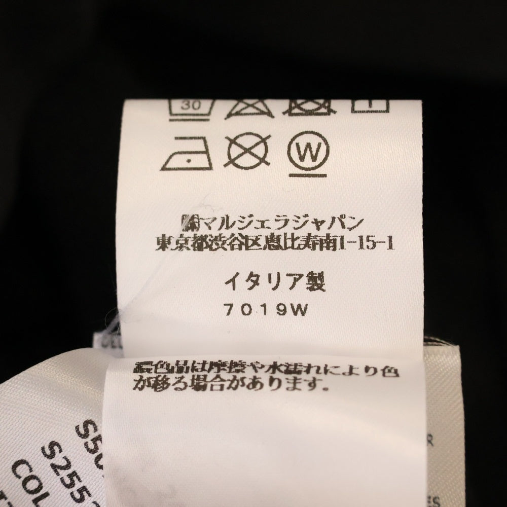 Maison Margiela 0(メゾンマルジェラ) 24AW SWEAT JACKET オーバーサイズ エンブロイダーロゴ ジップアップ スウェット パーカー ブラック S50HG0046 S25520