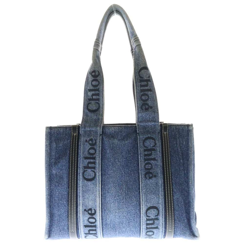 Chloe(クロエ) WOODY デニム トートバッグ インディゴ レディース