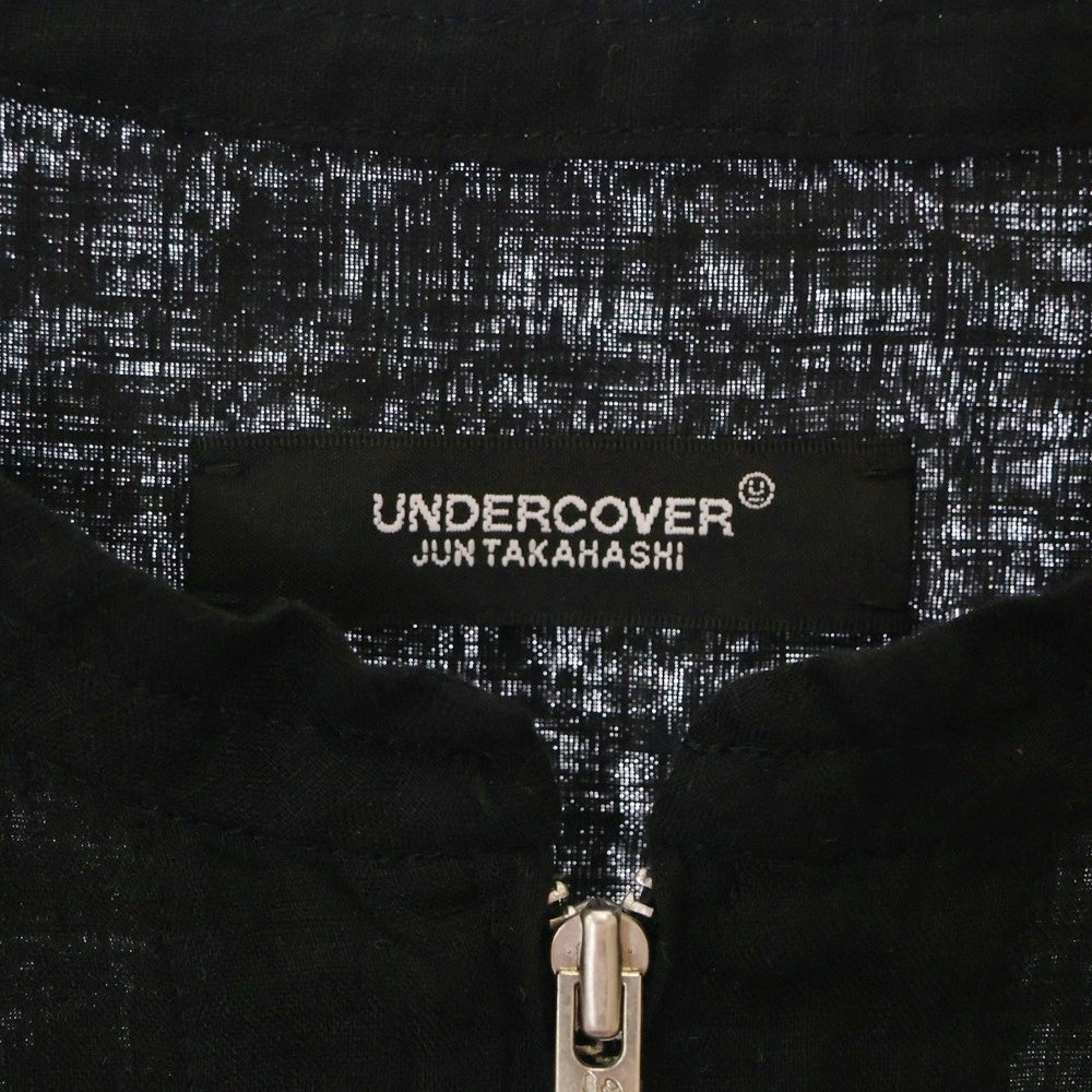 UNDERCOVER(アンダーカバー) ハーフジップ リネン ロングスリーブカットソー UC1E4410 ブラック