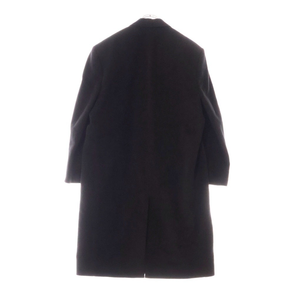 BALENCIAGA(バレンシアガ) Skater Tailored 768973 TPU03 ブラッシュ加工ウール テーラード ロングコート ブラック
