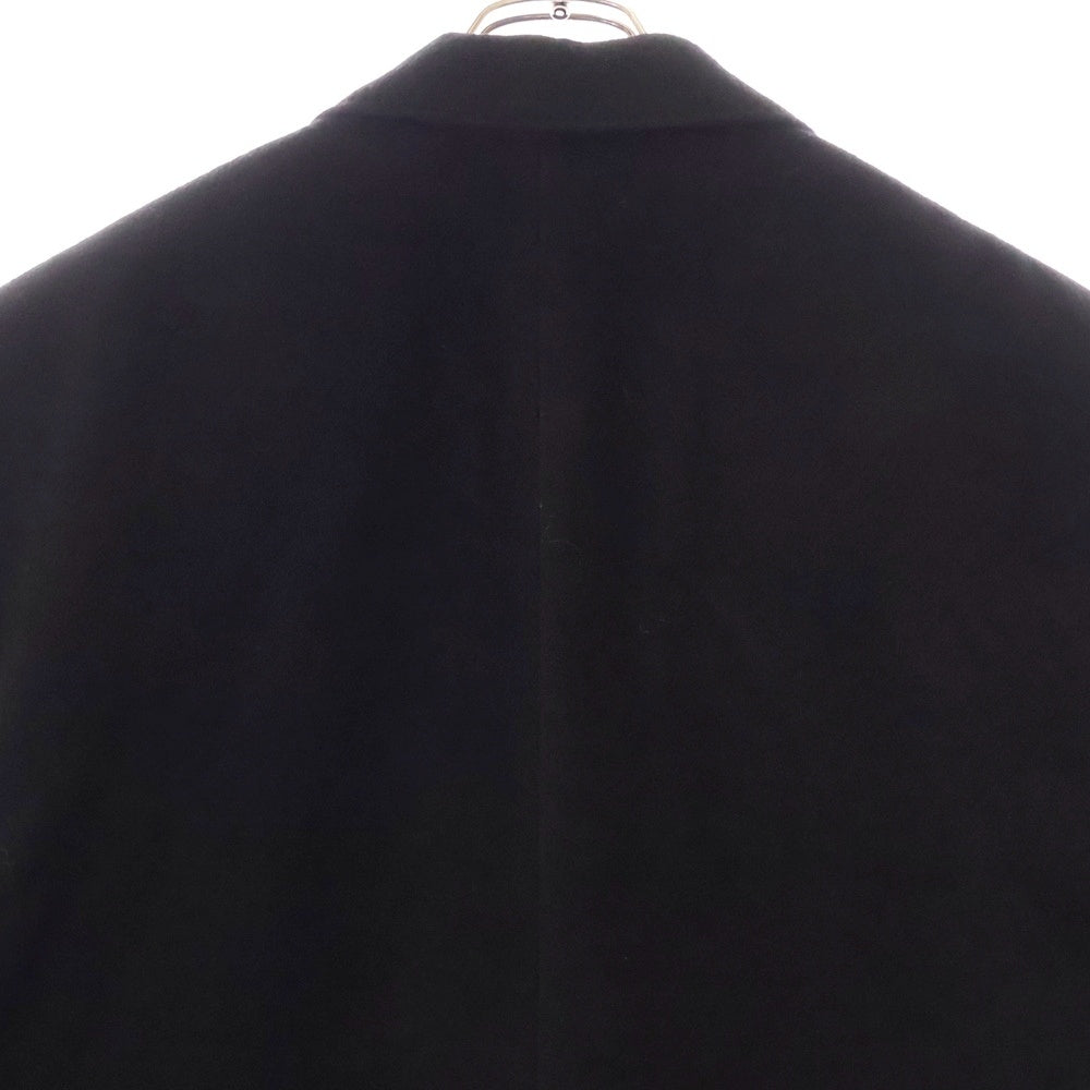 BALENCIAGA(バレンシアガ) Skater Tailored 768973 TPU03 ブラッシュ加工ウール テーラード ロングコート ブラック