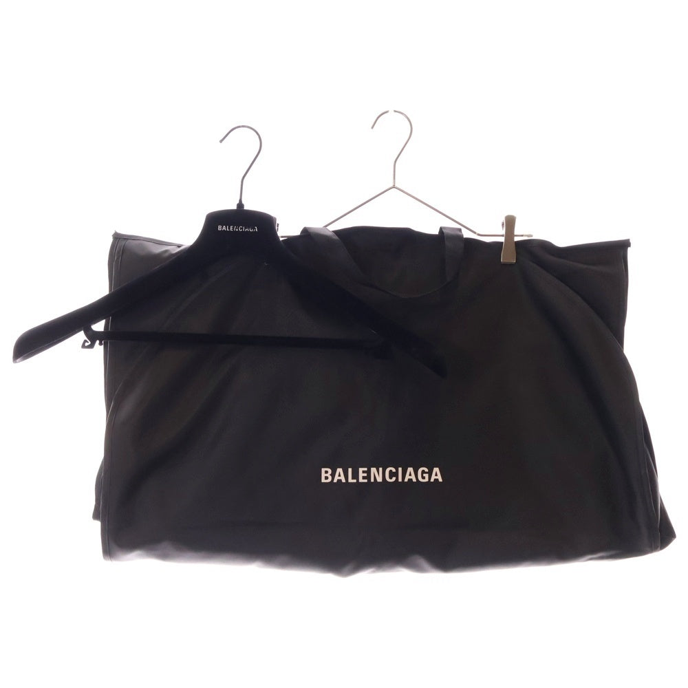 BALENCIAGA(バレンシアガ) Skater Tailored 768973 TPU03 ブラッシュ加工ウール テーラード ロングコート ブラック