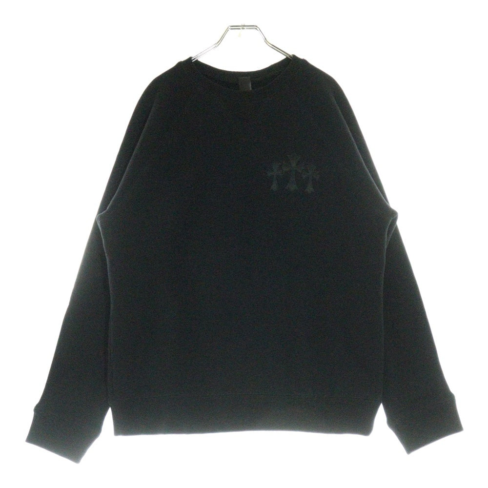 CHROME HEARTS(クロムハーツ) バックCHロゴ クロス刺繍 クルーネックスウェット ブラック