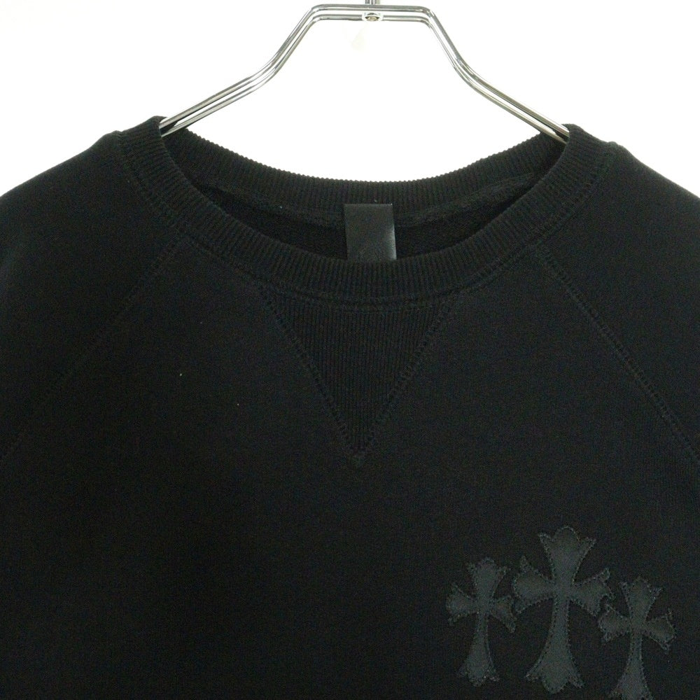 CHROME HEARTS(クロムハーツ) バックCHロゴ クロス刺繍 クルーネックスウェット ブラック