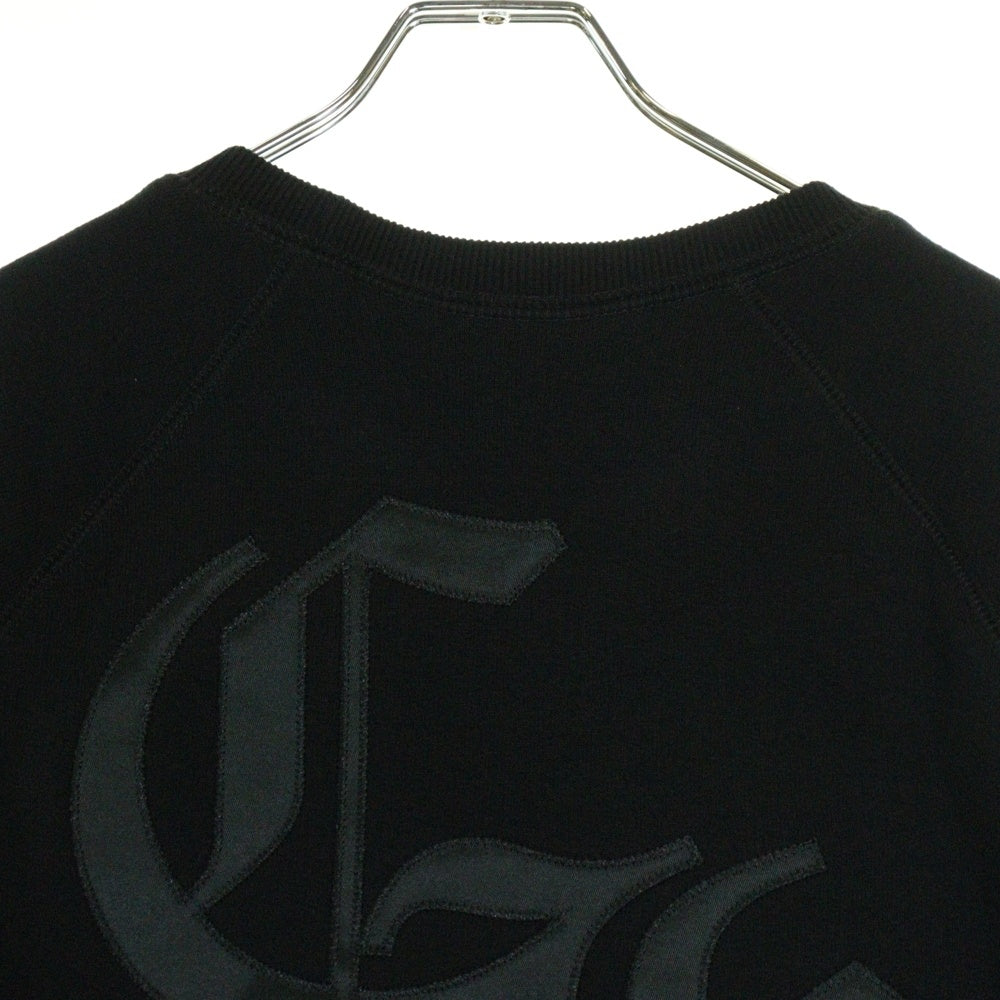 CHROME HEARTS(クロムハーツ) バックCHロゴ クロス刺繍 クルーネックスウェット ブラック