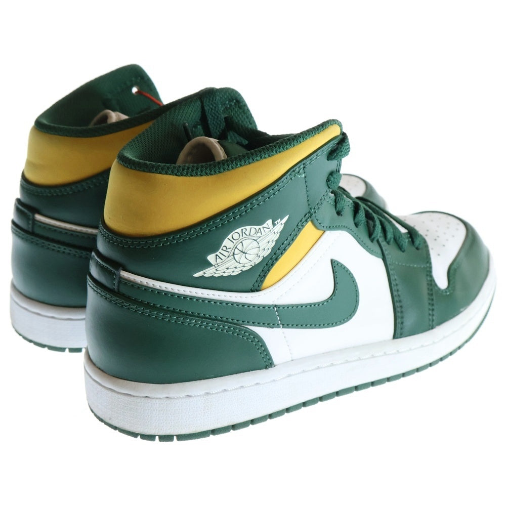 NIKE(ナイキ) AIR JORDAN 1 MID SEATTLE SUPERSONICS 554724-371 エアジョーダン 1 ミッド ミッドカットスニーカー グリーン/ホワイト US8.5/26.5cm
