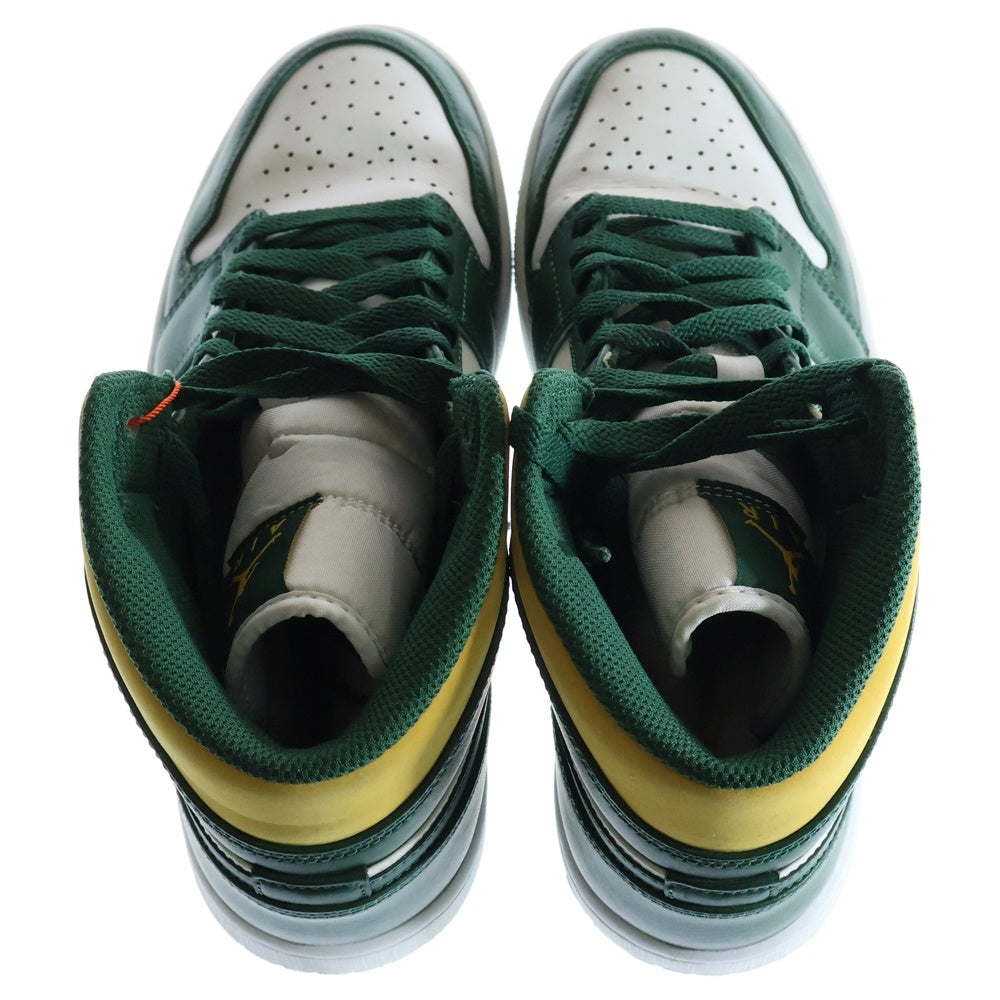 NIKE(ナイキ) AIR JORDAN 1 MID SEATTLE SUPERSONICS 554724-371 エアジョーダン 1 ミッド ミッドカットスニーカー グリーン/ホワイト US8.5/26.5cm