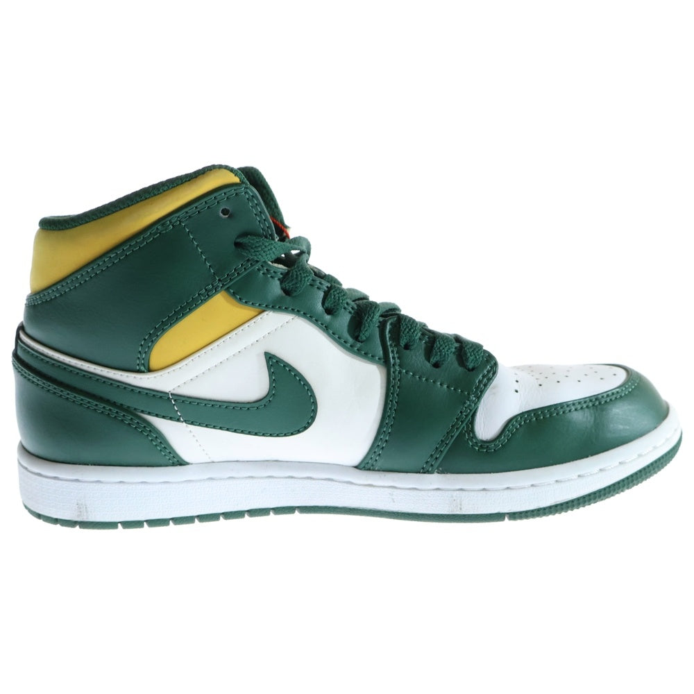 NIKE(ナイキ) AIR JORDAN 1 MID SEATTLE SUPERSONICS 554724-371 エアジョーダン 1 ミッド ミッドカットスニーカー グリーン/ホワイト US8.5/26.5cm