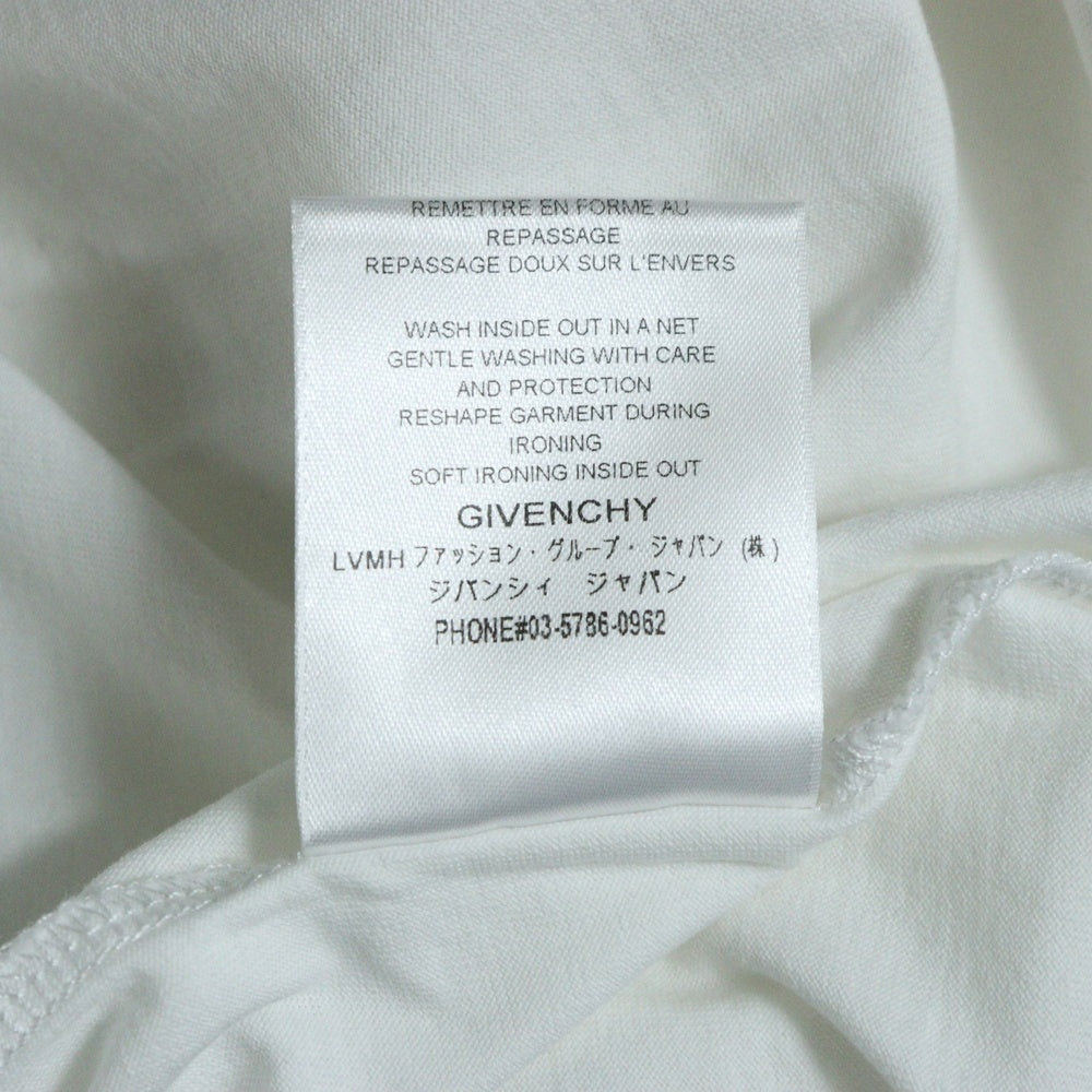 GIVENCHY(ジバンシィ) Ribbon Trimmed Logo Tee BM70VA3002 胸ポケット クルーネック 半袖Tシャツ ホワイト