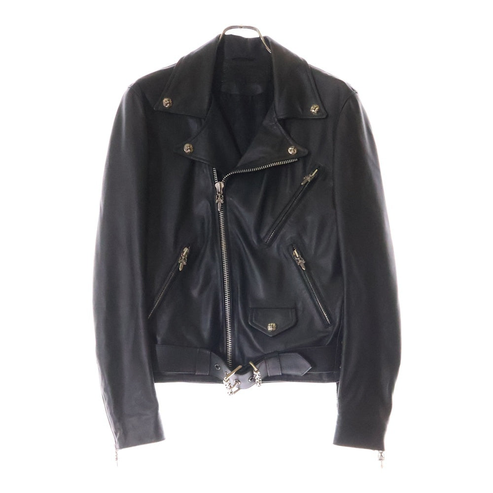 CHROME HEARTS(クロムハーツ) JJ DEAN ダガージップライダースレザージャケット ブラック