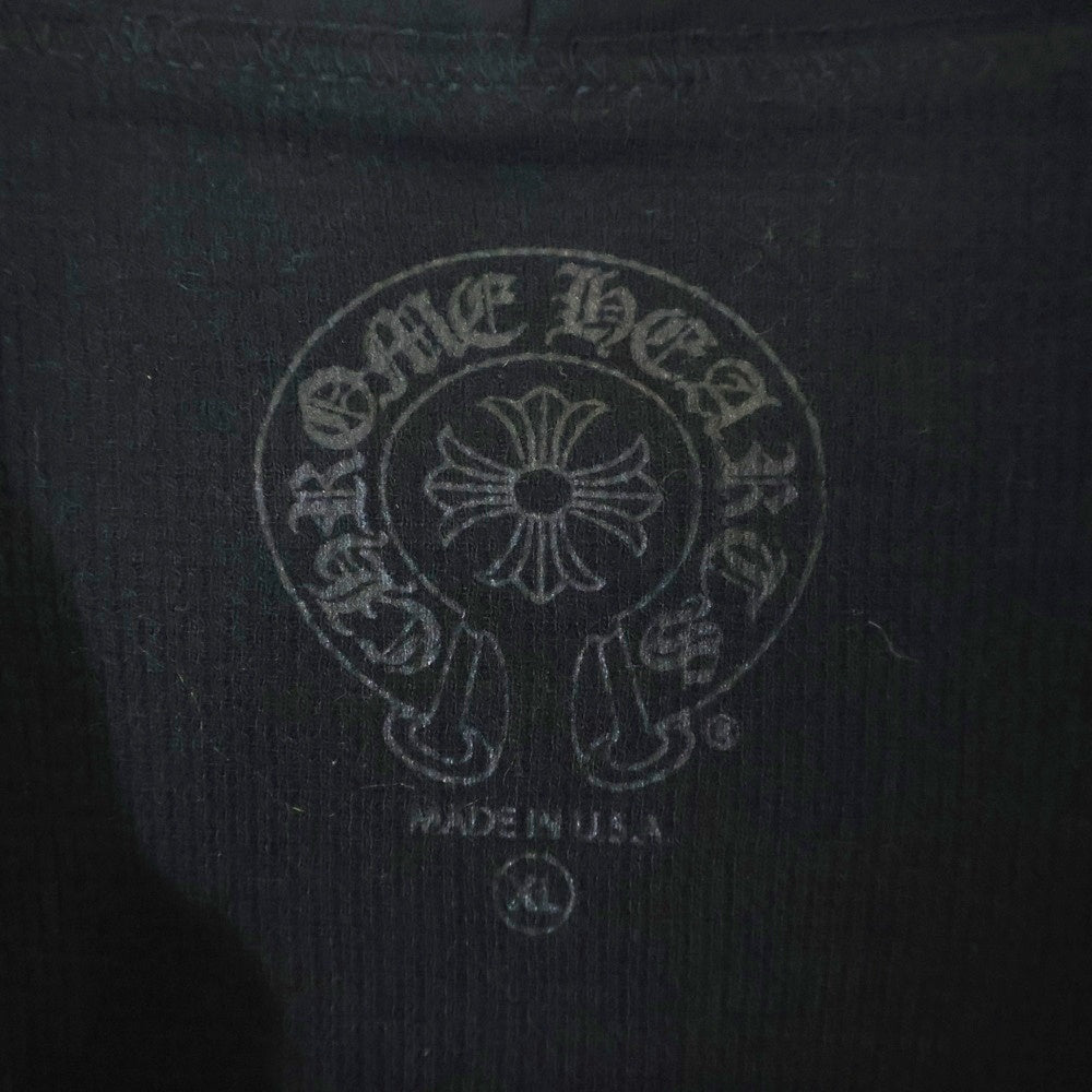 CHROME HEARTS(クロムハーツ) HORSESHOE ZIP UP HOODIE ホースシュー アームフローラル プリント ジップアップ スウェットパーカー ブラック