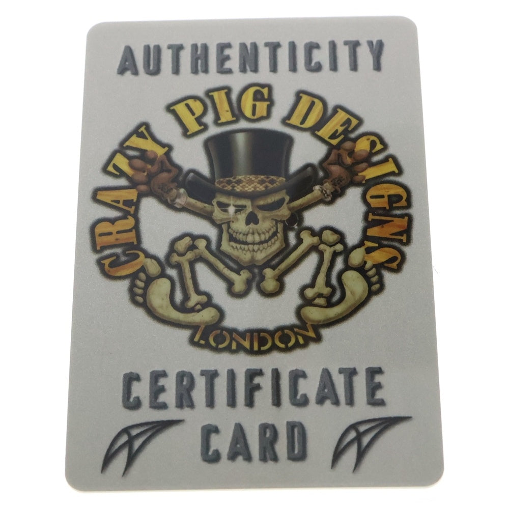 CRAZY PIG(クレイジーピッグ) PIRATE FLAG RING パイレーツフラッグ スカル シルバーリング シルバー/ブラック