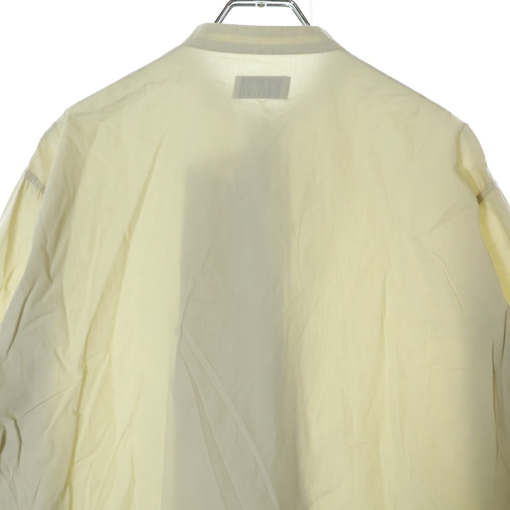 LEMAIRE(ルメール) 21SS LONG SLEEVE BLOUSE TOP PELICAN X211 TO127 LF445 ノーカラー ロングスリーブ長袖シャツ ベージュ