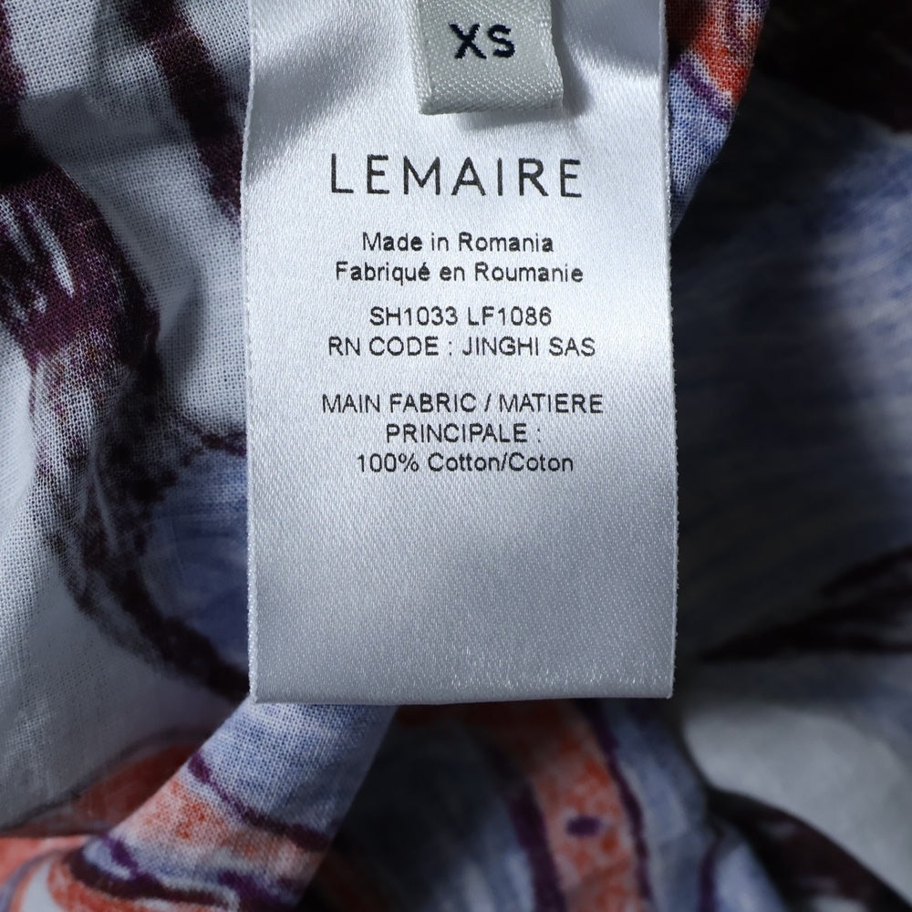 LEMAIRE(ルメール) ANGKASAPURA SHORT SLEEVE SHIRT SH1033 LF1086 グラフィックプリント 半袖シャツ ブルー