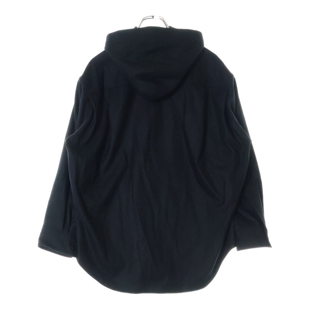 OVERCOAT(オーバーコート) 24SS HOODED WOOL SHIRT S24T011-NKCF フーデッド ウール長袖シャツ ブラック