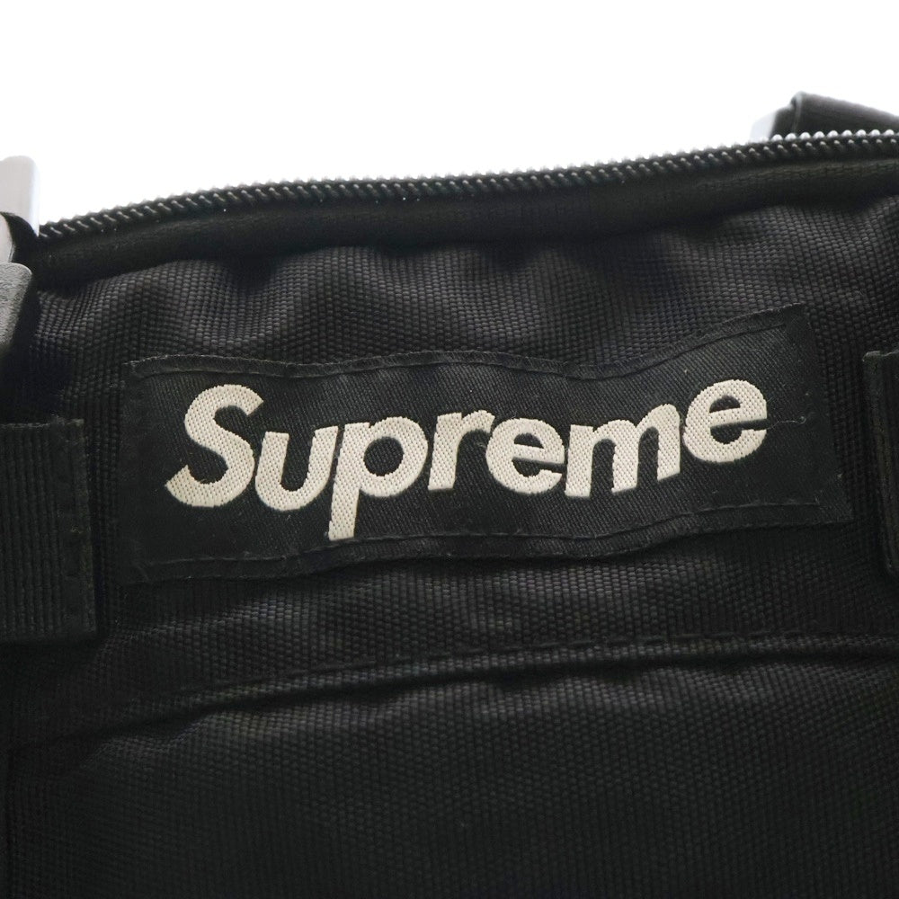 SUPREME(シュプリーム) 19AW Waist Bag ロゴ刺繍 ウエストバッグ ボディバッグ ブラック