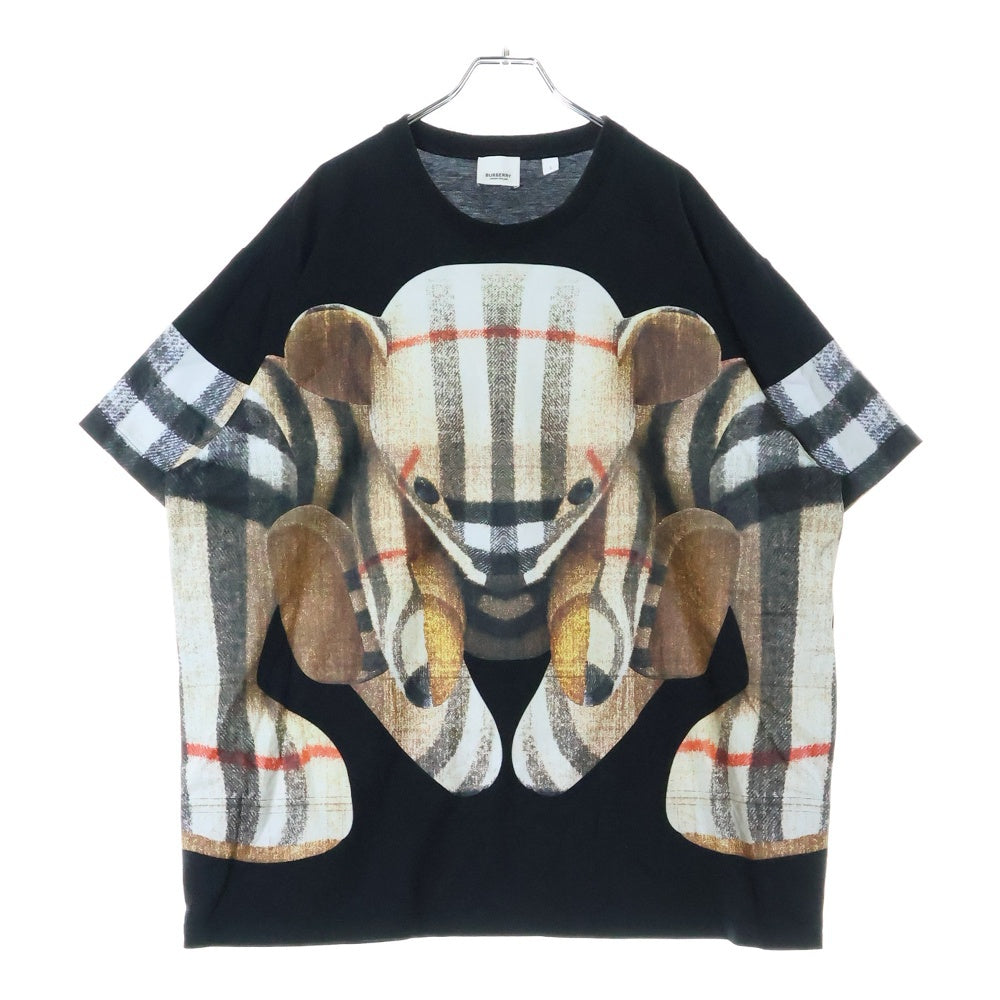 BURBERRY(バーバリー) フロント ベアプリント クルーネック 半袖Tシャツカットソー 8049568 ブラック