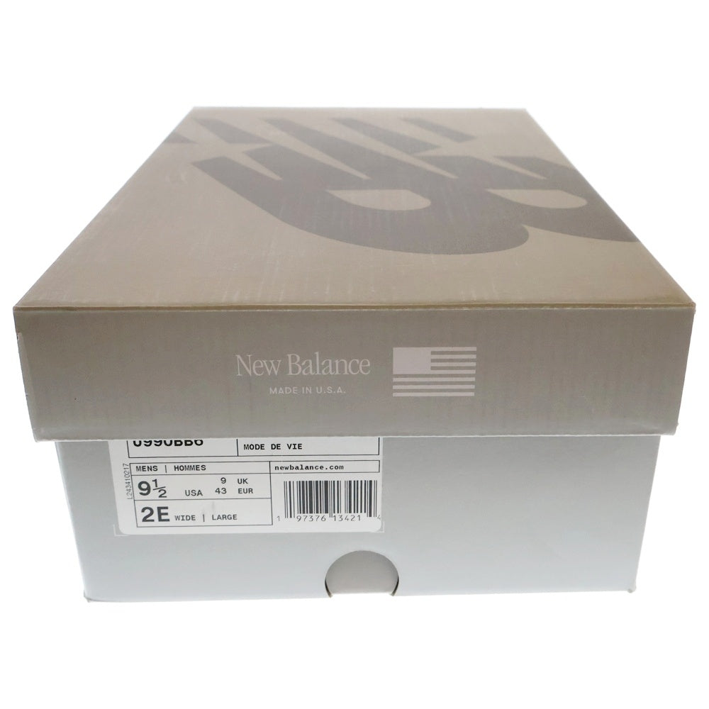 New Balance(ニューバランス) U990BB6 TRIPLE BLACK スエードメッシュローカットスニーカー ブラック US9.5/27.5cm