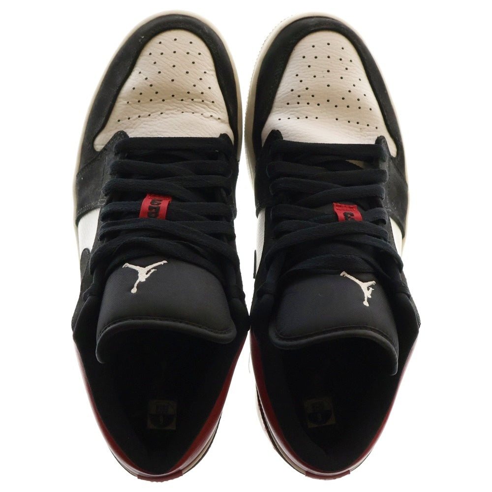 NIKE(ナイキ) Air Jordan 1 Black Toe エアジョーダン1 ブラックトゥ ローカットスニーカー ブラック/レッド US9/27cm 553558-116