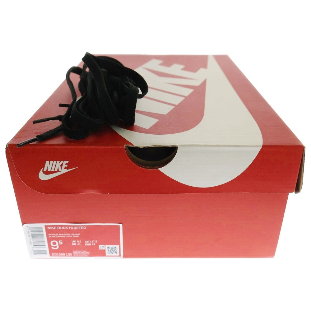 NIKE(ナイキ) DUNK HIGH RETRO CHAMPIONSHIP ダンクハイレトロチャンピオンシップスニーカー ハイカット ブラック/ホワイト US9.5/27.5cm DD1399-105