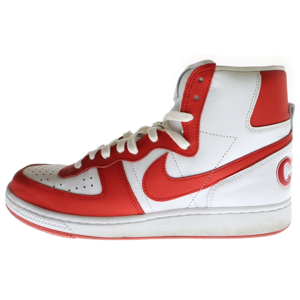 NIKE(ナイキ) ×COMME des GARCONS HOMME PLUS Terminator High Red コムデギャルソン オム プリュス ターミネーター ハイ レッド ハイカットスニーカーUS9/27cm FD4159-102