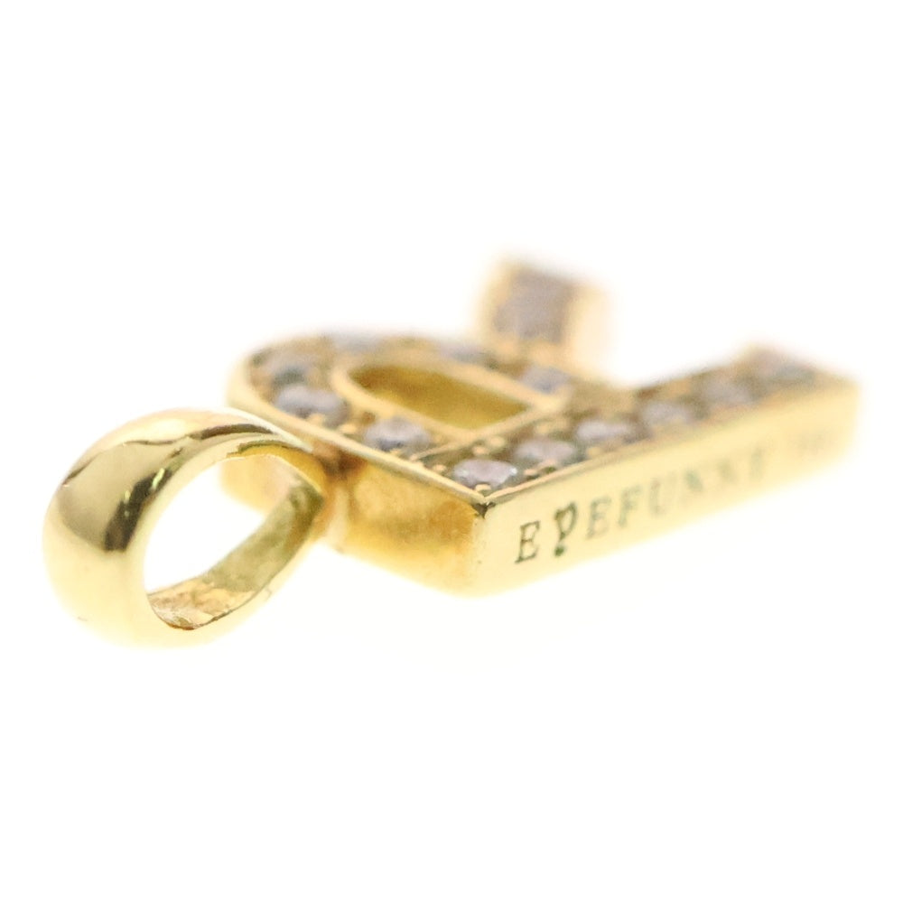EYEFUNNY(アイファニー) K18YG イニシャルR ダイヤ ネックレスペンダントトップ ゴールド HALPD011Y